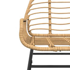 vidaXL 7-teiliges Garten-Esszimmerset Braunes Polyrattanglas