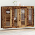 vidaXL Wandschränke 2 pcs Altholz 69,5 x 34 x 90 cm Holzwerkstoff