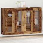vidaXL Wandschränke 2 pcs Altholz 69,5 x 34 x 90 cm Holzwerkstoff