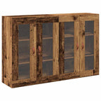 vidaXL Wandschränke 2 pcs Altholz 69,5 x 34 x 90 cm Holzwerkstoff