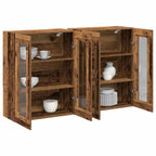 vidaXL Wandschränke 2 pcs Altholz 69,5 x 34 x 90 cm Holzwerkstoff