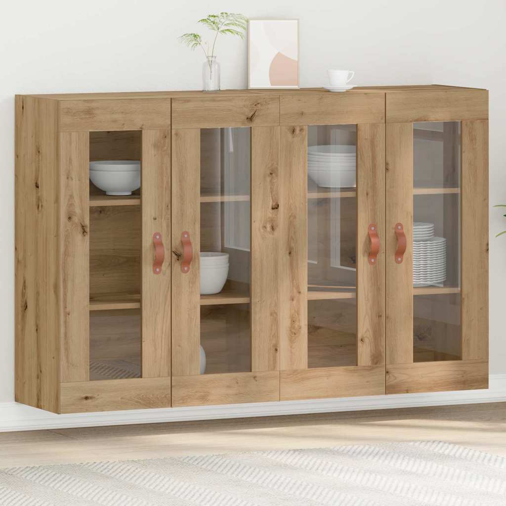 vidaXL Wandschränke 2 pcs Artisan-Eiche 69,5 x 34 x 90 cm