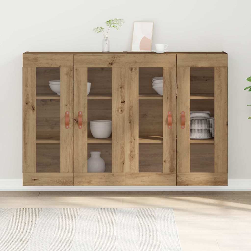 vidaXL Wandschränke 2 pcs Artisan-Eiche 69,5 x 34 x 90 cm