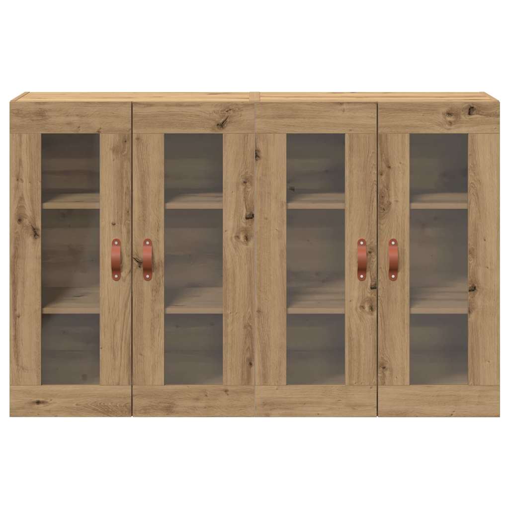 vidaXL Wandschränke 2 pcs Artisan-Eiche 69,5 x 34 x 90 cm