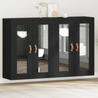 vidaXL Wandschränke 2 pcs Schwarz Eichen-Optik 69,5 x 34 x 90 cm