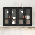 vidaXL Wandschränke 2 pcs Schwarz Eichen-Optik 69,5 x 34 x 90 cm
