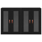 vidaXL Wandschränke 2 pcs Schwarz Eichen-Optik 69,5 x 34 x 90 cm