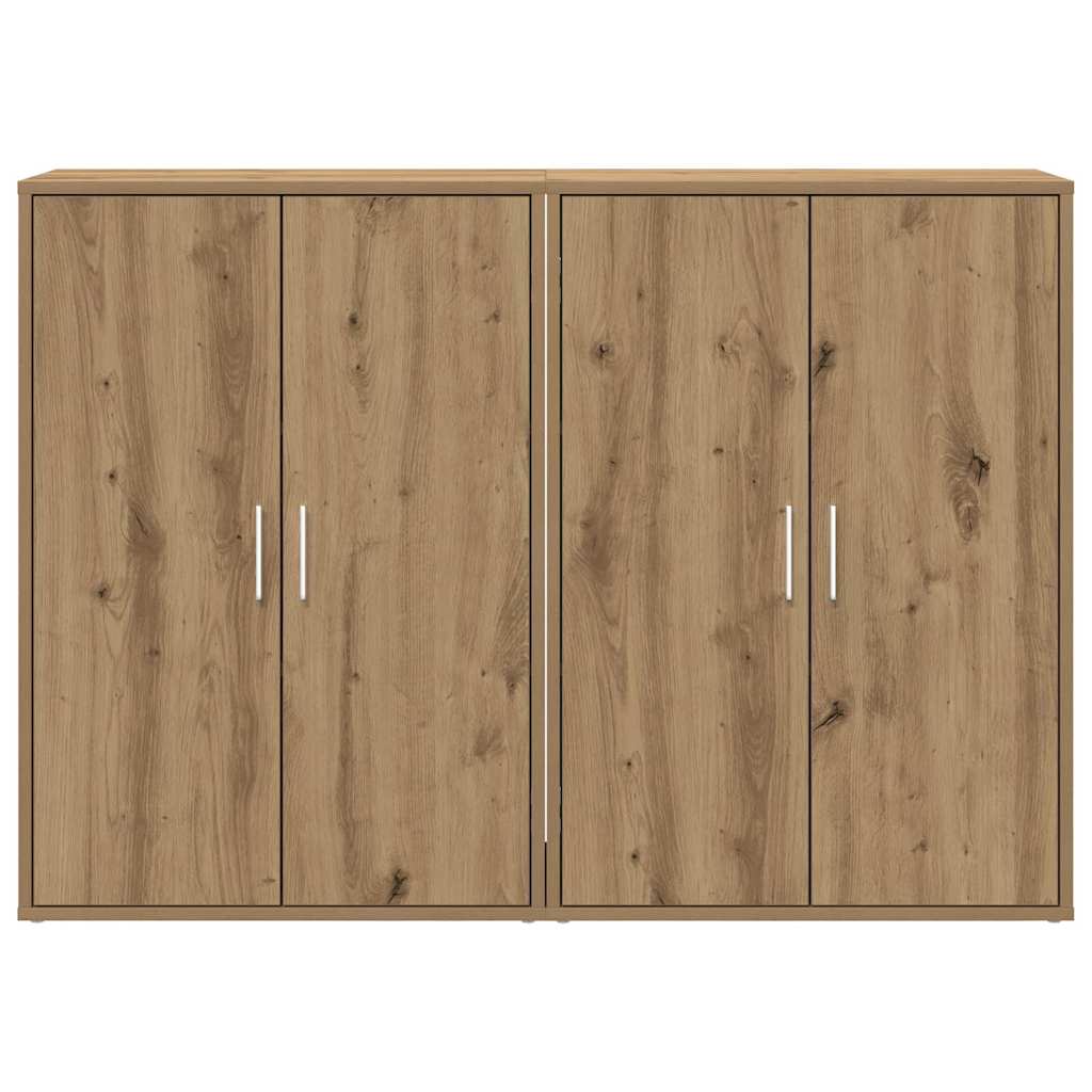 vidaXL Sideboard 2 pcs Artisan-Eiche 60 x 31 x 84 cm Holzwerkstoff