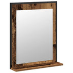 vidaXL Badezimmermöbel-Set Wandmontiert 2 pcs Braun Holzwerkstoff