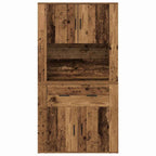 vidaXL Highboard mit Schubladen Altholz 80 x 33 x 150 cm Holzwerkstoff
