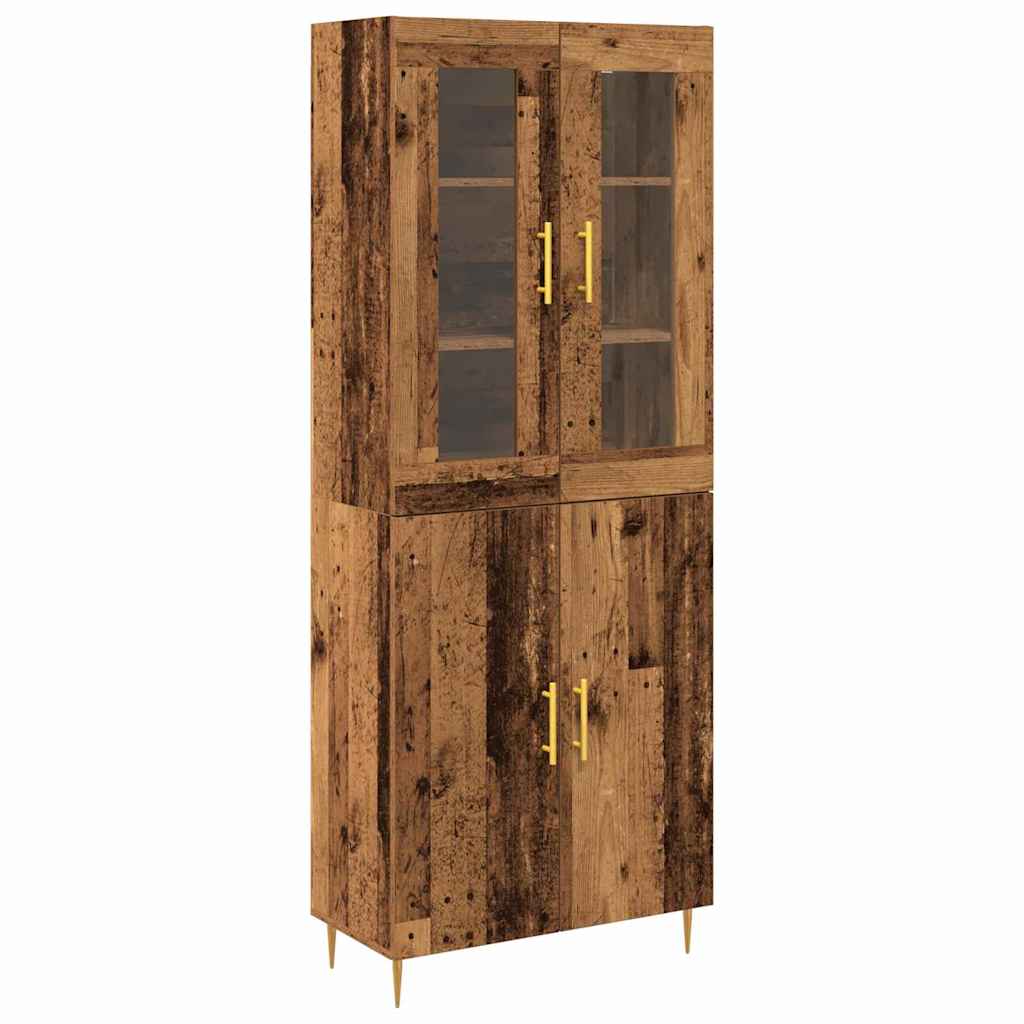 vidaXL Highboard 2 pcs Altholz Holzwerkstoff