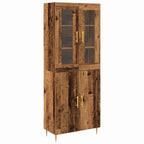 vidaXL Highboard 2 pcs Altholz Holzwerkstoff