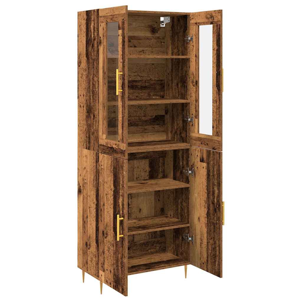 vidaXL Highboard 2 pcs Altholz Holzwerkstoff