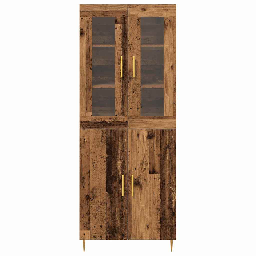 vidaXL Highboard 2 pcs Altholz Holzwerkstoff