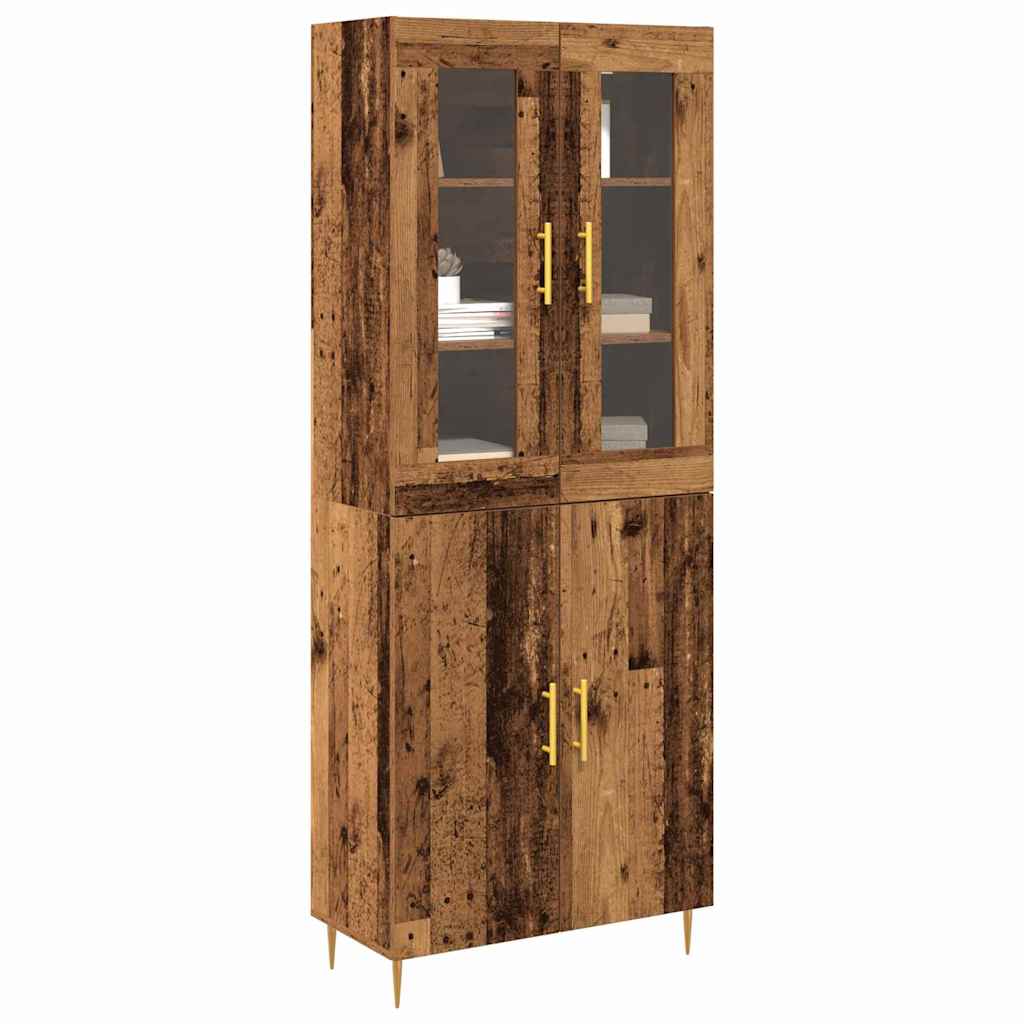 vidaXL Highboard 2 pcs Altholz Holzwerkstoff