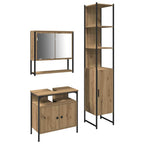 vidaXL Badezimmermöbel-Set mit Regal 3 pcs Artisan-Eiche Holzwerkstoff