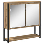 vidaXL Badezimmermöbel-Set mit Regal 3 pcs Artisan-Eiche Holzwerkstoff