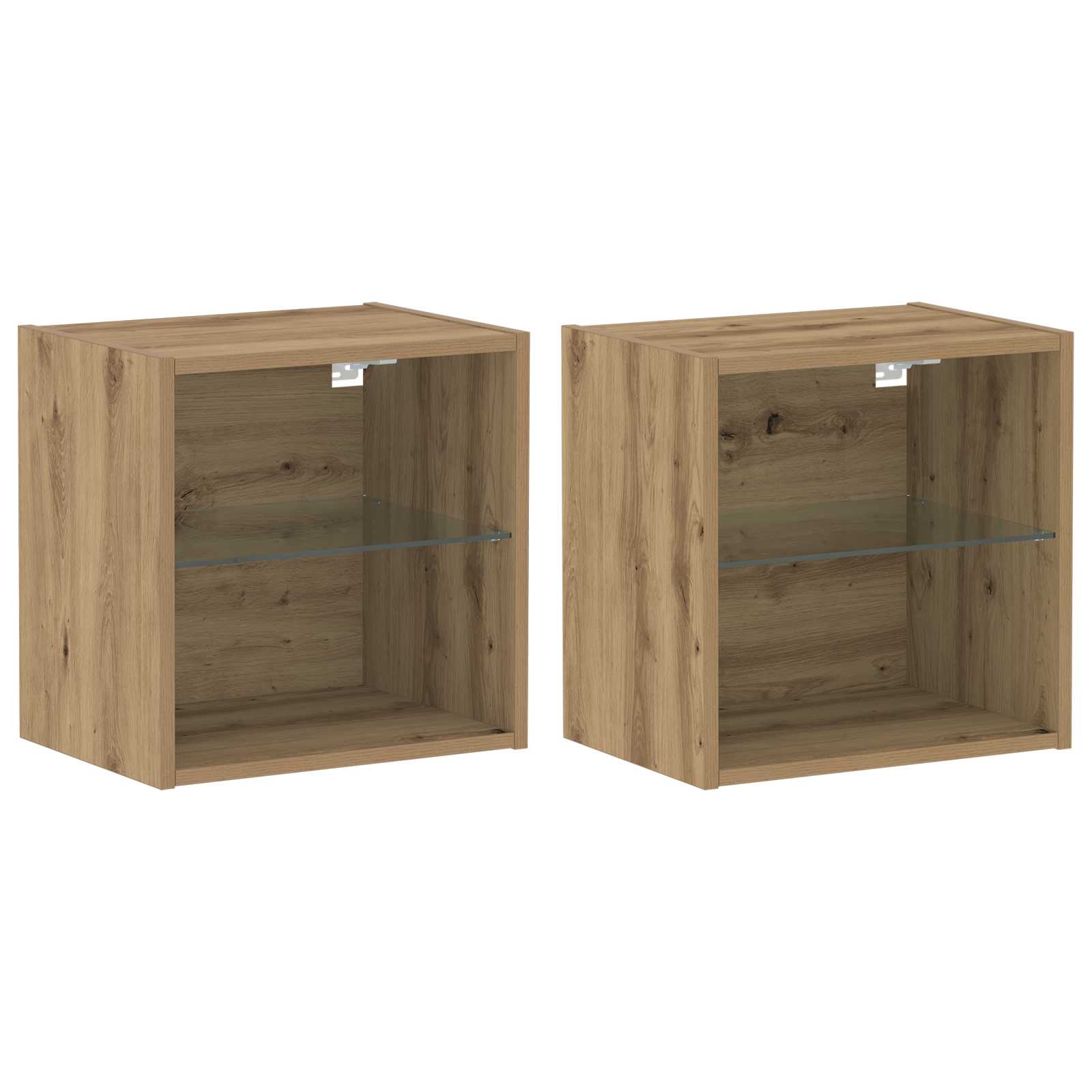 vidaXL TV-Schrankset Wandmontiert 8 pcs Artisan-Eiche Holzwerkstoff