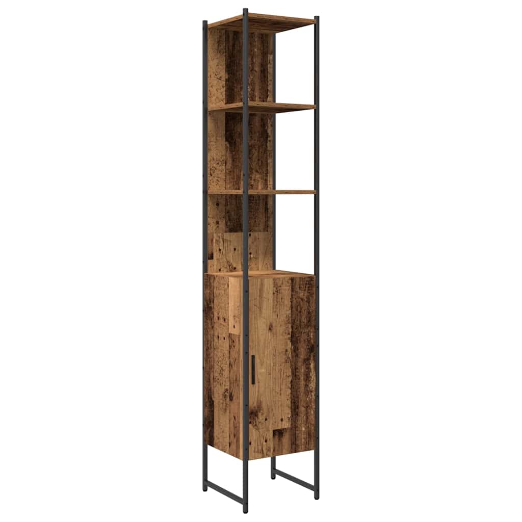vidaXL Badezimmermöbel Set mit Speicher 4 pcs Braun 33 x 33 x 185.5 cm