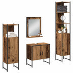 vidaXL Badezimmermöbel Set mit Speicher 4 pcs Braun 33 x 33 x 185.5 cm