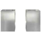 vidaXL Pflanzenständer 2 pcs Silber 24 x 24 x 35 cm Verzinkter Stahl