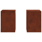 vidaXL Pflanzenständer 2 pcs Rostig 24 x 24 x 35 cm Wetterfeststahl
