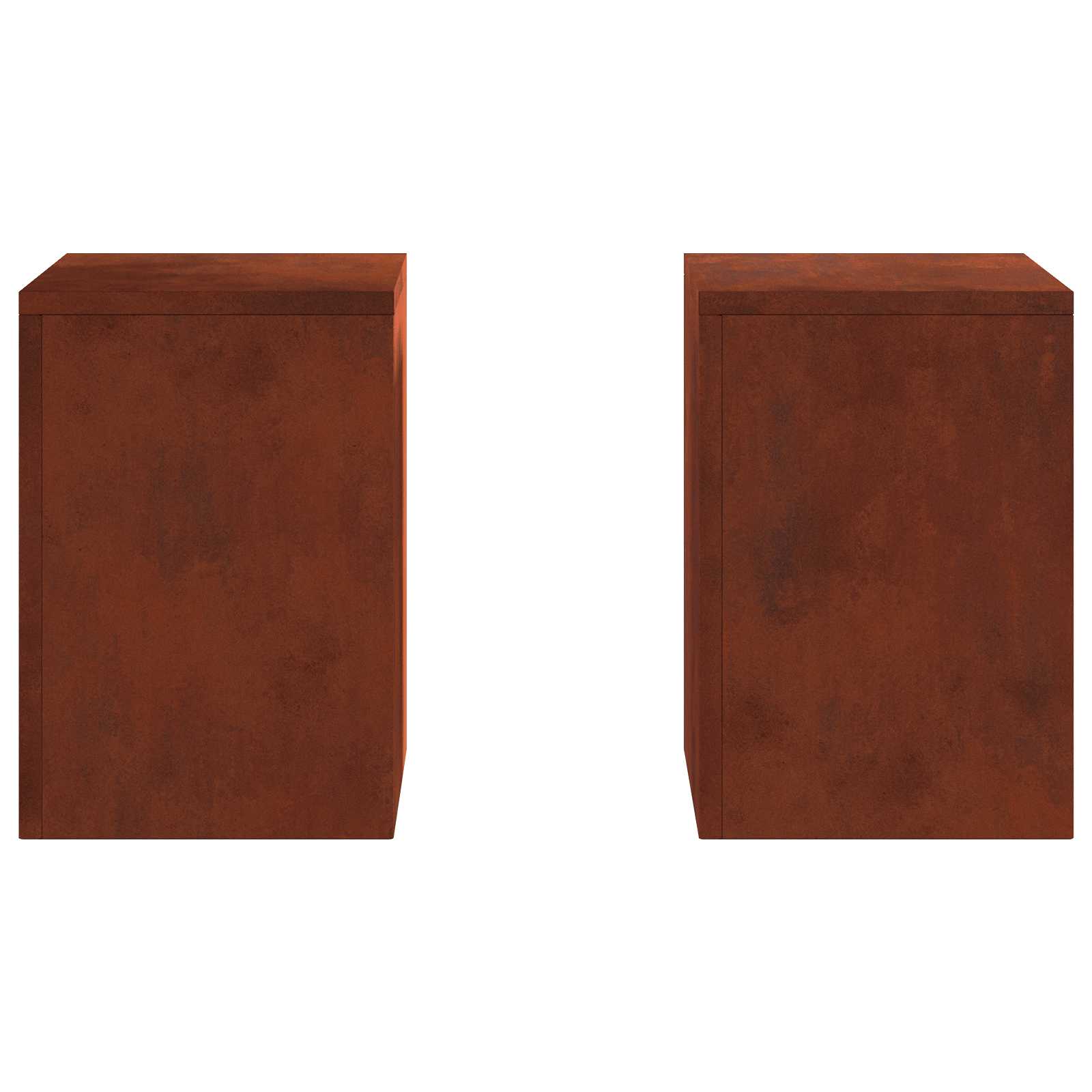 vidaXL Pflanzenständer 2 pcs Rostig 24 x 24 x 35 cm Wetterfeststahl