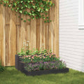 vidaXL Garten-Pflanzgefäß Schwarz 90 x 90 x 35 cm Kaltgewalzter Stahl