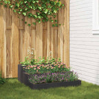 vidaXL Garten-Pflanzgefäß Schwarz 90 x 90 x 35 cm Kaltgewalzter Stahl