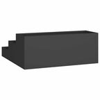 vidaXL Garten-Pflanzgefäß Schwarz 90 x 90 x 35 cm Kaltgewalzter Stahl