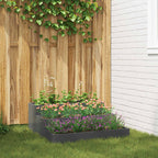 vidaXL Garten-Pflanzgefäß Anthrazit 90 x 90 x 35 cm