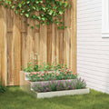 vidaXL Garten-Pflanzgefäß Silber 90 x 90 x 35 cm Edelstahl