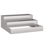 vidaXL Garten-Pflanzgefäß Silber 90 x 90 x 35 cm Edelstahl