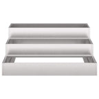 vidaXL Garten-Pflanzgefäß Silber 90 x 90 x 35 cm Edelstahl