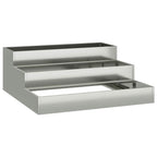 vidaXL Garten-Pflanzgefäß Silber 90 x 90 x 35 cm Verzinkter Stahl