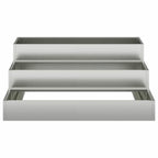 vidaXL Garten-Pflanzgefäß Silber 90 x 90 x 35 cm Verzinkter Stahl