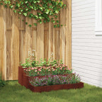 vidaXL Garten-Pflanzgefäß Rostig 90 x 90 x 35 cm Wetterfeststahl