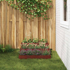 vidaXL Garten-Pflanzgefäß Rostig 90 x 90 x 35 cm Wetterfeststahl
