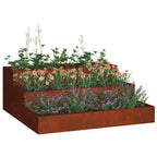 vidaXL Garten-Pflanzgefäß Rostig 90 x 90 x 35 cm Wetterfeststahl