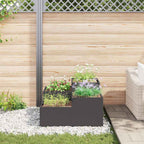 vidaXL Gartenblumentopf Schwarz 80 x 80 x 48 cm Stahl