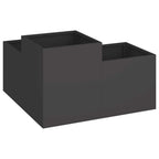 vidaXL Gartenblumentopf Schwarz 80 x 80 x 48 cm Stahl