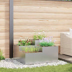 vidaXL Gartenblumentopf Silber 80 x 80 x 48 cm Verzinkter Stahl