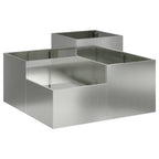 vidaXL Gartenblumentopf Silber 80 x 80 x 48 cm Verzinkter Stahl