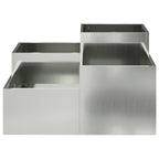 vidaXL Gartenblumentopf Silber 80 x 80 x 48 cm Verzinkter Stahl