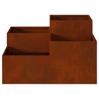 vidaXL Gartenblumentopf Rostig 80 x 80 x 48 cm Wetterfeststahl