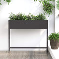 vidaXL Hochbeet Gartenpflanzer Schwarz 100 x 26 x 82 cm Stahl