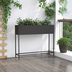 vidaXL Hochbeet Gartenpflanzer Schwarz 100 x 26 x 82 cm Stahl