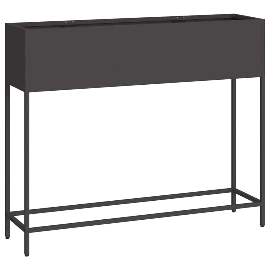 vidaXL Hochbeet Gartenpflanzer Schwarz 100 x 26 x 82 cm Stahl