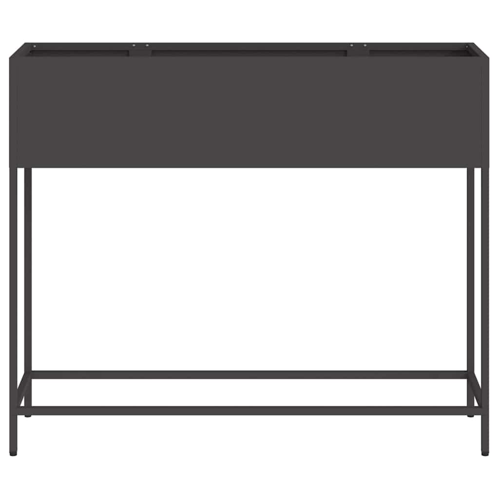 vidaXL Hochbeet Gartenpflanzer Schwarz 100 x 26 x 82 cm Stahl