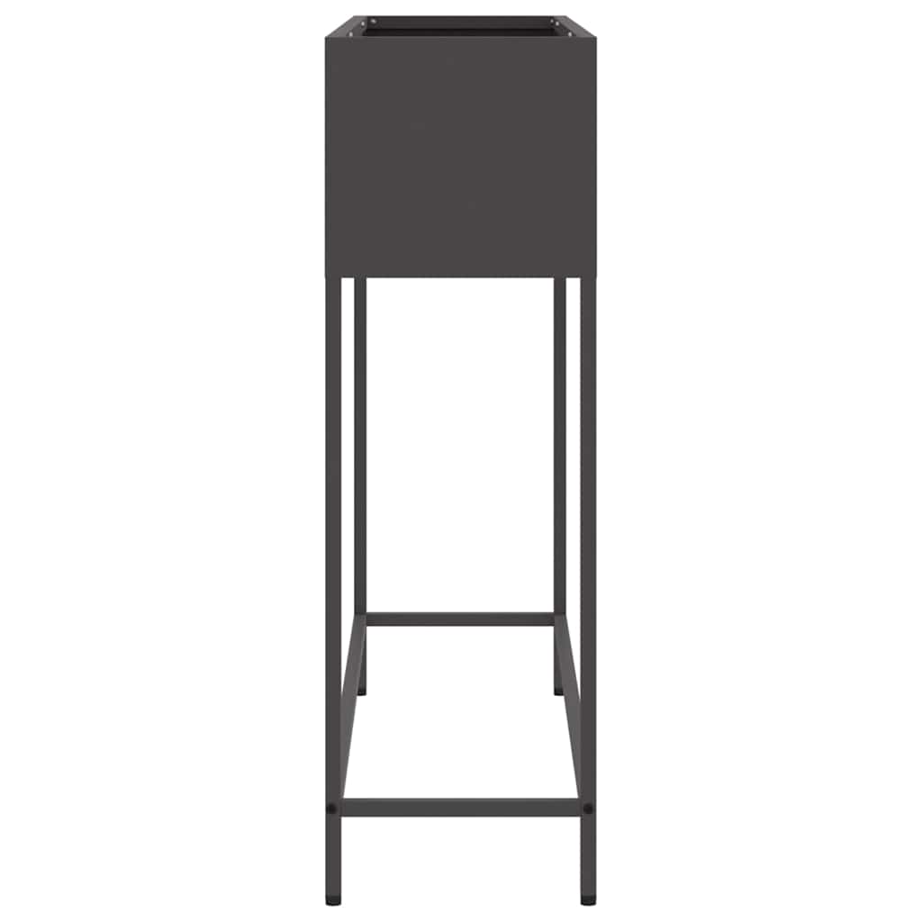 vidaXL Hochbeet Gartenpflanzer Schwarz 100 x 26 x 82 cm Stahl